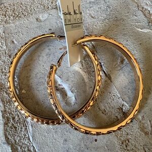 Nicole Miller Gold Hoop Earrings